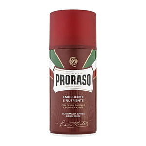 PRORASO | RED SHAVING FOAM – COARSE BEARDS & DRY SKIN (300ML)