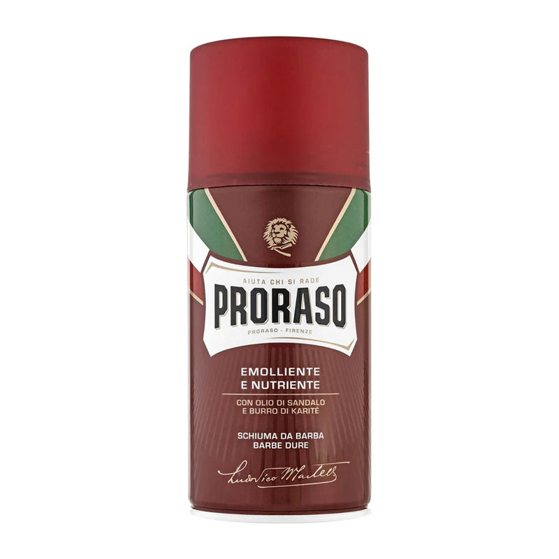 PRORASO | RED SHAVING FOAM – COARSE BEARDS & DRY SKIN (300ML)